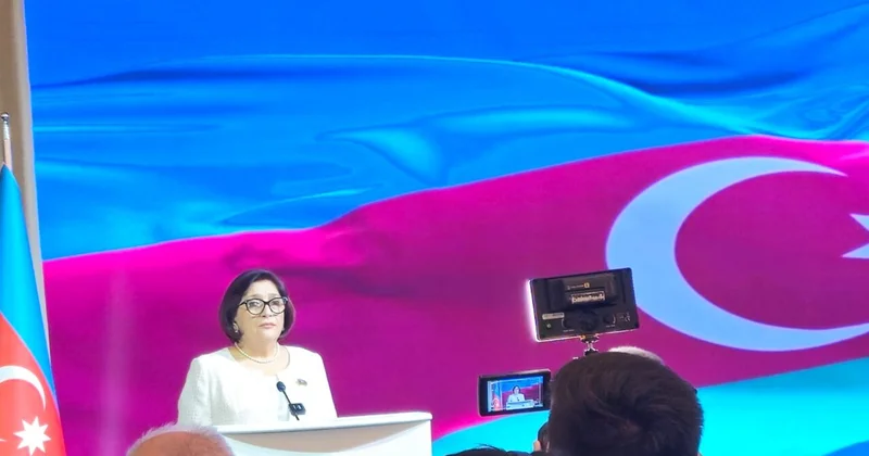 Milli Məclisin sədri Sahibə Qafarova çıxış edib FOTOLAR