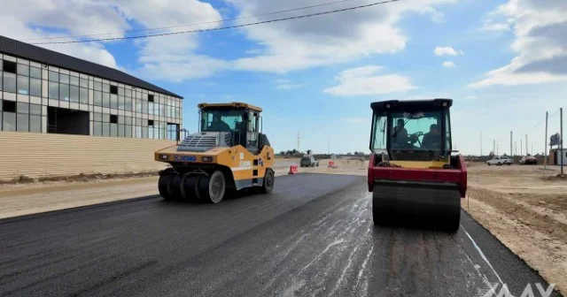 Zığ dairəsi Hava Limanı yoluna birləşdirən yanaşma yolları tikilir VİDEO