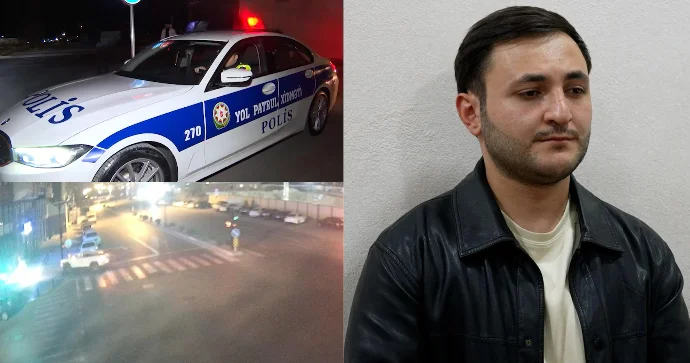 Sərxoş halda bütün qaydaları pozan sürücü polisdən qaçarkan qəzaya düşdü 2 AY HƏBS VERİLDİ VİDEO