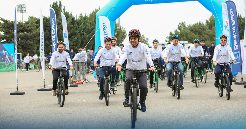 Bank of Baku əməkdaşlarından veloyürüş Sağlam həyat, yaşıl gələcək