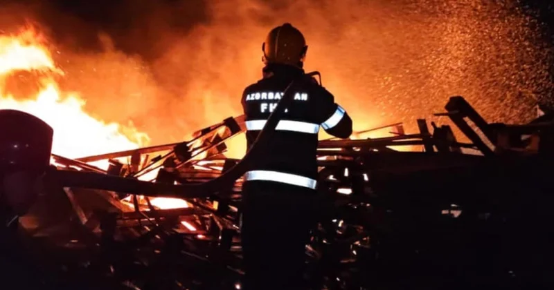 Binəqədidəki güclü yanğın SÖNDÜRÜLDÜ VİDEO