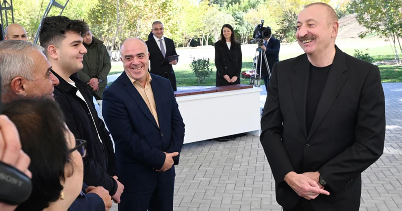 Prezident sakinlə zarafatlaşdı “Elə yol olub?”+Video