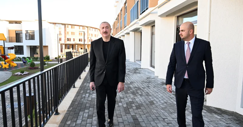 Президент Ильхам Алиев ознакомился с работами, проделанными в 104 квартирном жилом комплексе в городе Зангилан