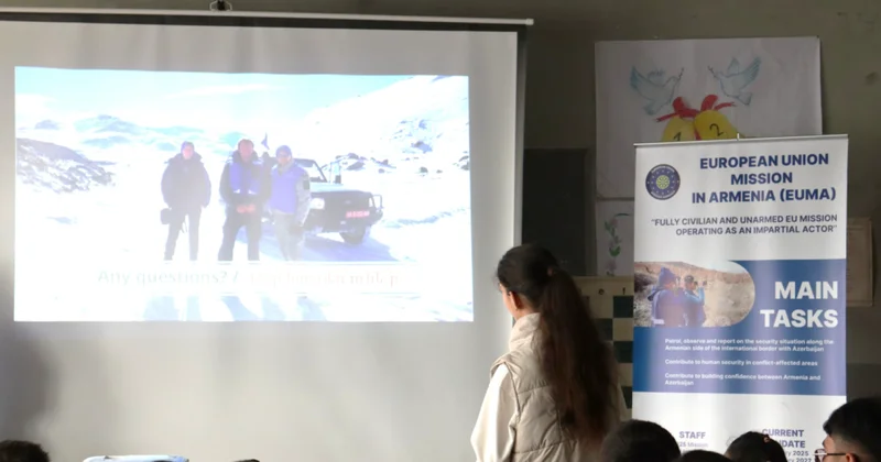 Ermənistan məktəbliləri Avropa missiyasını coşqu və maraqla qarşıladı... FOTO