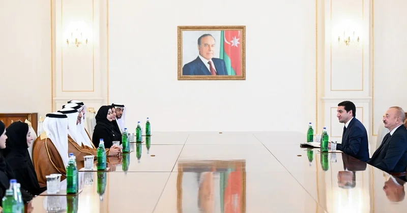 İlham Əliyev Birləşmiş Ərəb Əmirlikləri Federal Milli Şurasının sədrini qəbul edib