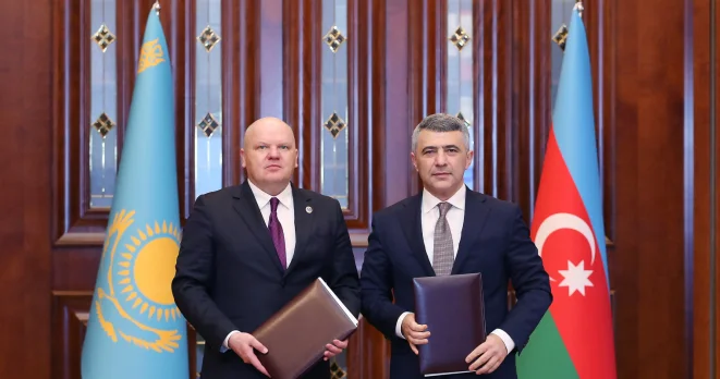 Məhkəmə Hüquq Şurası ilə Qazaxıstan Respublikasının Ali Məhkəmə Şurası arasında Anlaşma Memorandumu imzalanıb