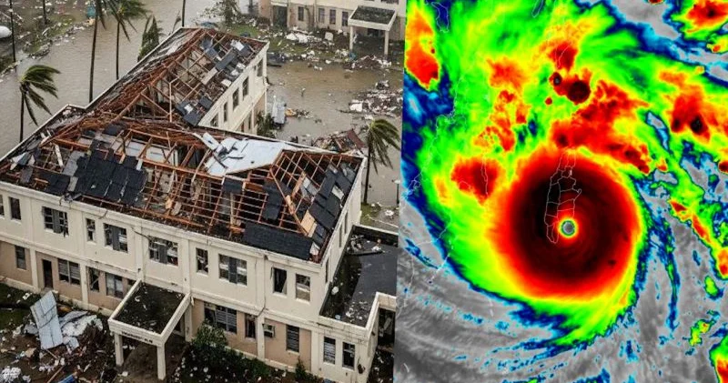 Fövqəladə vəziyyət! Küləyin sürəti 300 km ə çatdı, dalğalar evləri dağıdır DƏHŞƏTLİ GÖRÜNTÜLƏR