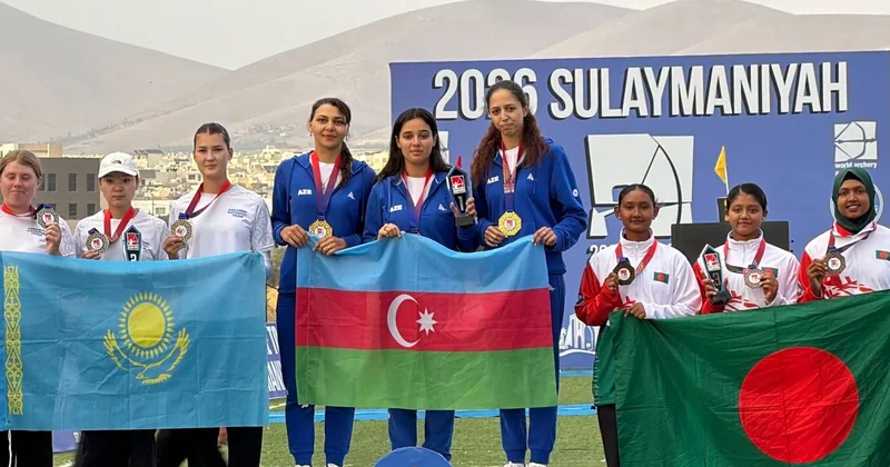 Azərbaycanın qadın oxatanları Asiya Kubokunun çempionu oldular FOTO