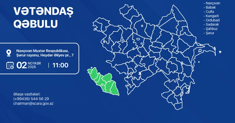 Dini Qurumlarla İş üzrə Dövlət Komitəsinin sədri Naxçıvanda vətəndaşların müraciətlərini dinləyəcək