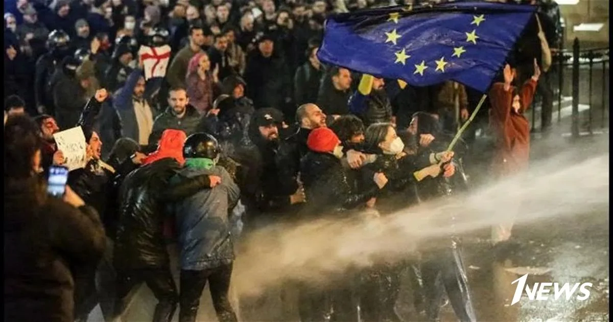 На митингах в Тбилиси у здания парламента пострадали 32 сотрудника МВД Новости