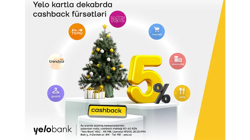 Yelo kartın dekabr üçün cashback fürsətləri!