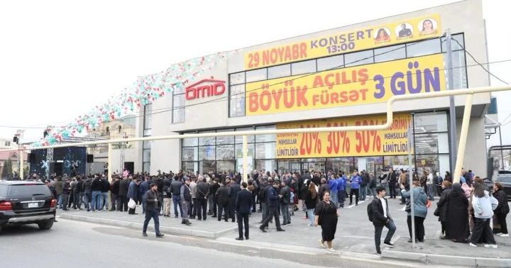 OMİD Binədə yeni mağazasının təntənəli açılışlnı qeyd edib