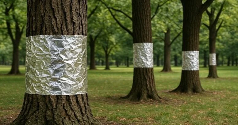 Bağınızdakı ağacların gövdəsinə alüminium folqa bükün