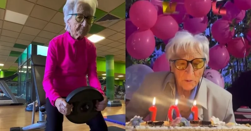 101 yaşı var, hər gün iki saat məşq edir FOTOLAR