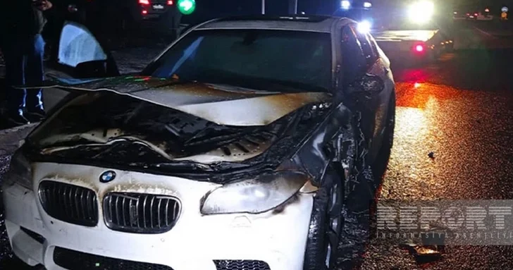 МЧС предотвратило полное уничтожение загоревшегося автомобиля в Гёйгёле