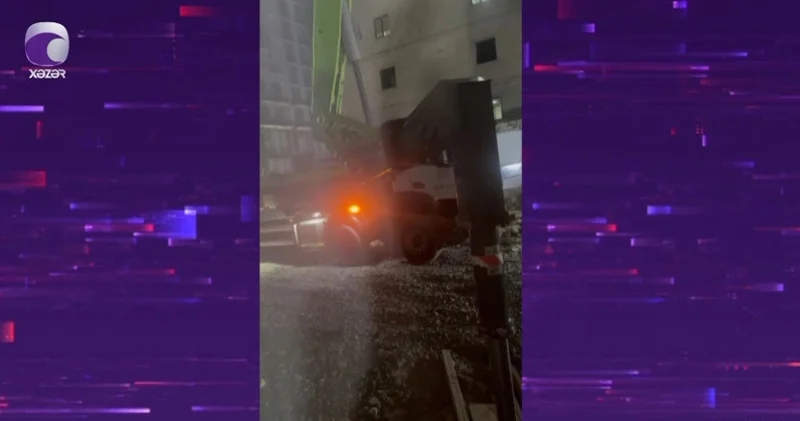 Sakinlərlə razılığa gələ bilməyən MTK yaşayış ola ola tikinti aparır (VİDEO)