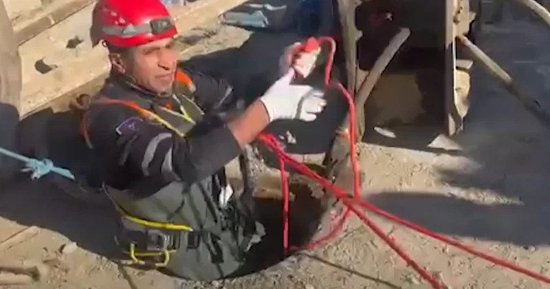 Qaradağda bir nəfər kanalizasiya quyusuna yıxılaraq xəsarət alıb VİDEO