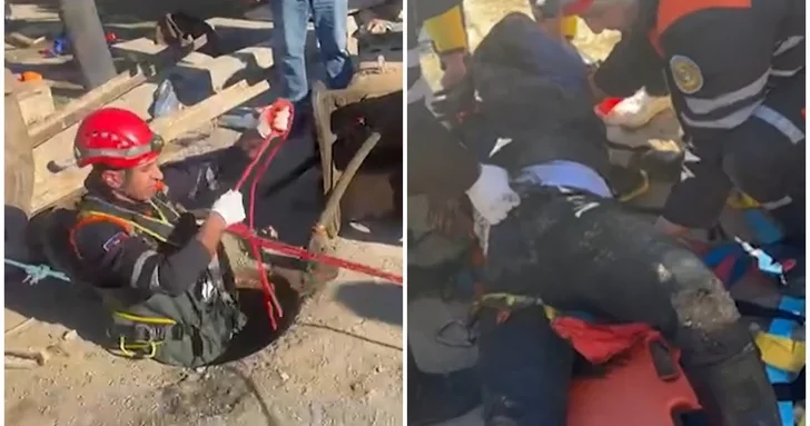 Спасатели МЧС оказали помощь упавшему в глубокий канализационный колодец жителю Баку