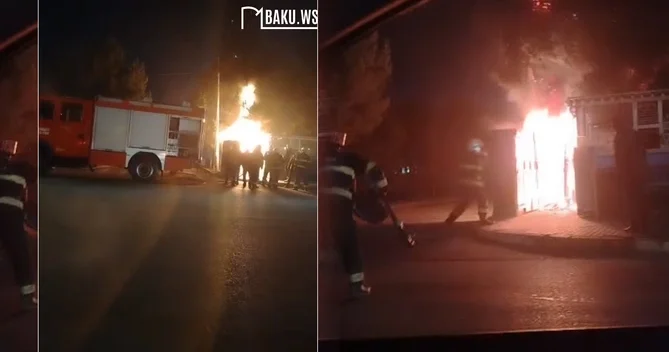 Köşkün yanındakı soyuducu YANDI Alov ağaca keçdi