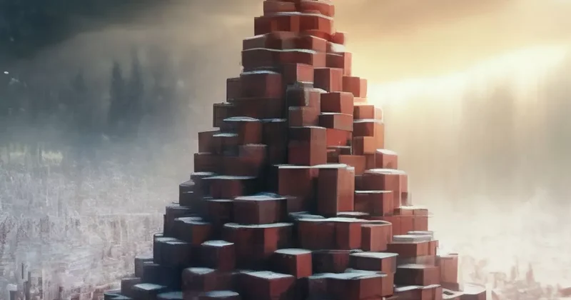 Кыргызстан удивил кирпичной елкой: ВИДЕО