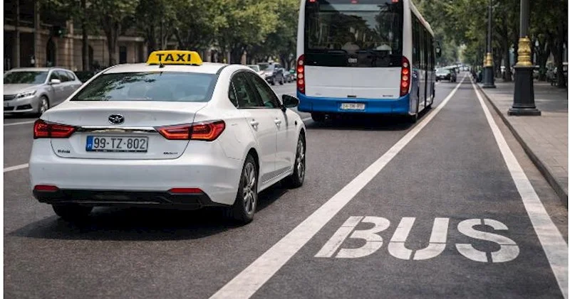Taksilər avtobus zolağından istifadə etsə nə olar? Ekspertdən açıqlama