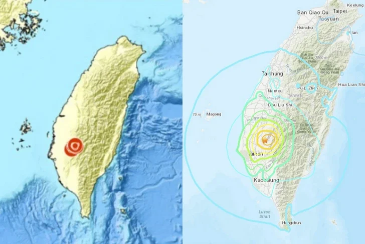 Серия землетрясений всколыхнула юг Тайваня