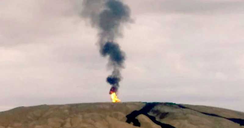 Извержение грязевого вулкана в Гаджикабуле