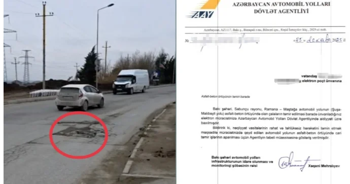 Sürücülər üçün ölüm təhlükəsi yaradan yol: AAYDA nın göstərişi icra olunmur VİDEO FOTO