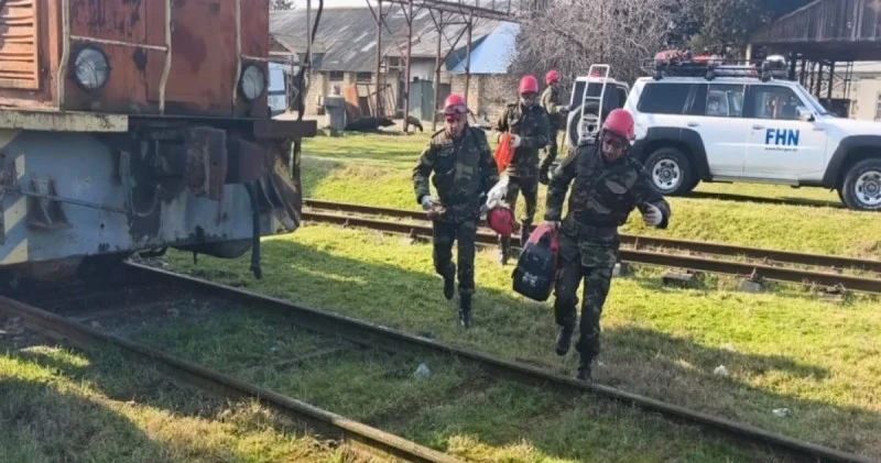 Qəzalar zamanı xilasetmə ilə bağlı təlim keçirildi VİDEO