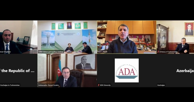 Состоялась встреча в формате видеоконференции между Университетом АДА и Институтом международных отношений МИД Туркменистана