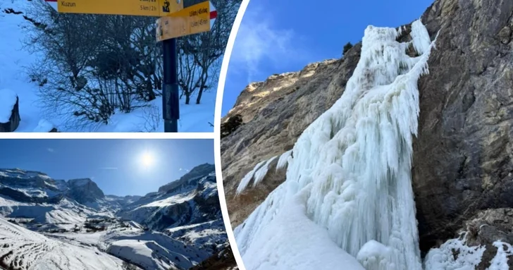 Четыре перевала к чуду: зимнее путешествие к застывшему водопаду в селе Лаза