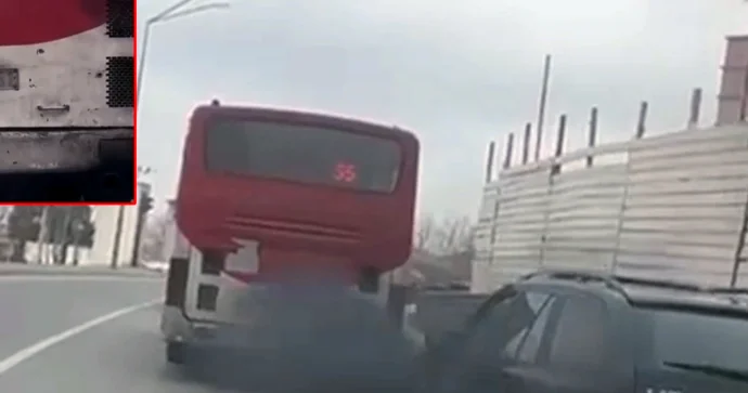 Bakıda havanı çirkləndirən avtobusun sürücüsü cəzalandırıldı VİDEO
