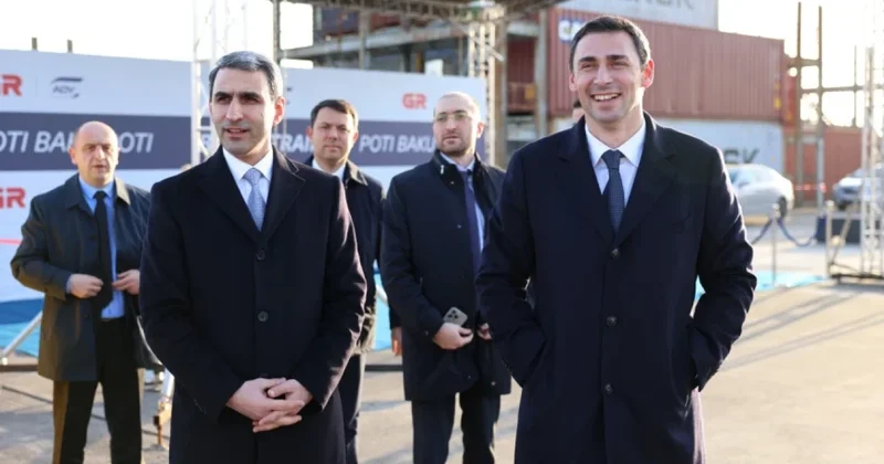 Poti Bakı ekspres blok qatarının yola salınması mərasimi keçirildi FOTO