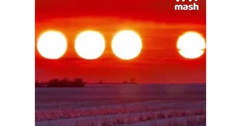 Сразу четыре солнца взошли над Аляской ВИДЕО