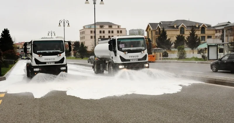 Bu gün paytaxtın 555 küçəsi yuyulub