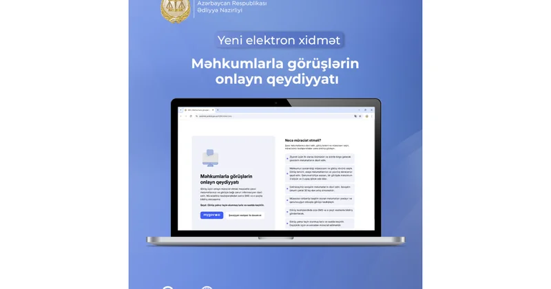 Məhkumlarla görüşlərin onlayn qeydiyyatı xidməti istifadəyə verilib