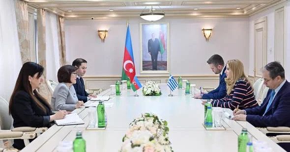 Sahibə Qafarova Yunanıstanın ölkəmizdəki səfiri ilə görüşüb
