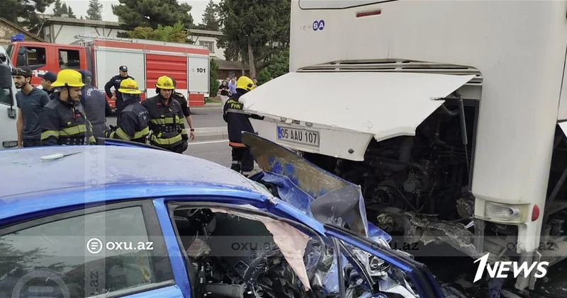 Трагическое ДТП с участием автобуса в центре Баку