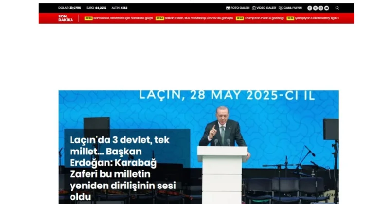 Türkiyə mediası Laçında üç qardaş ölkənin liderlərinin Zirvə görüşünə geniş yer ayırıb