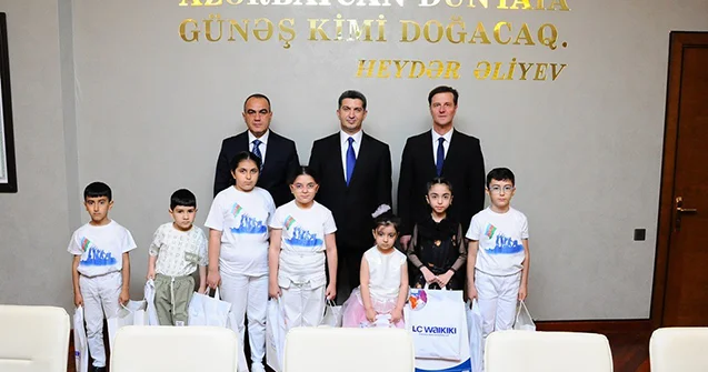 Naftalanda şəhid və qazi övladları ilə görüş Fotolar