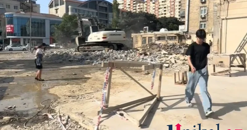 Şəki restoranından geriyə qalan mənzərə VİDEO