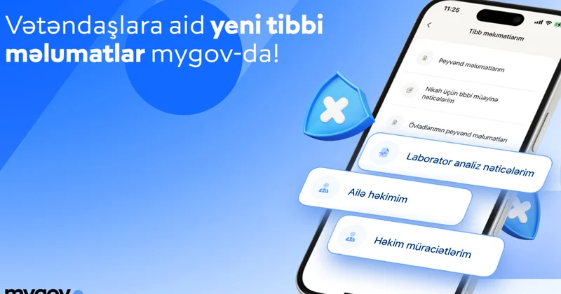 mygov и TƏBİB предоставляют гражданам доступ к новым видам медицинской информации в цифровом формате