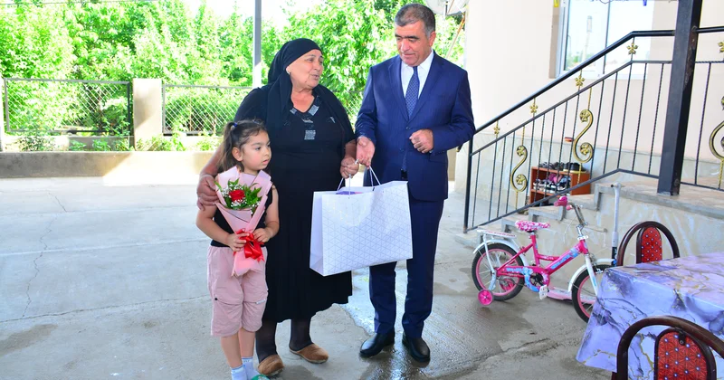 1 iyun Uşaqların Beynəlxalq Müdafiəsi Günü münasibətilə şəhidin ailəsi ziyarət olunub