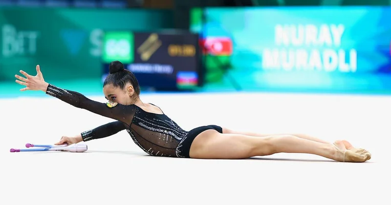 Komandamız bədii gimnastika üzrə 42 ci Avropa Çempionatında iştirak edir FOTO