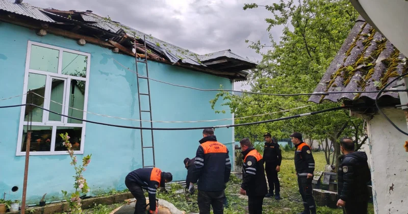 Qəbələ və Oğuz rayonlarında təbii fəlakətin fəsadları aradan qaldırılır
