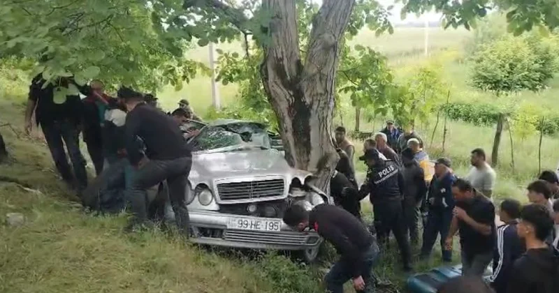 Oğuzda baş verən qəzada 2 nəfər xəsarət alıb