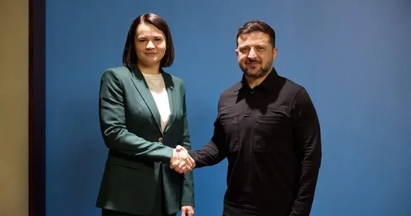 “Tixanovskaya Kiyevdə Zelenski ilə görüşdü, Belarus OMON çusu Ukraynada həlak oldu“ BBC