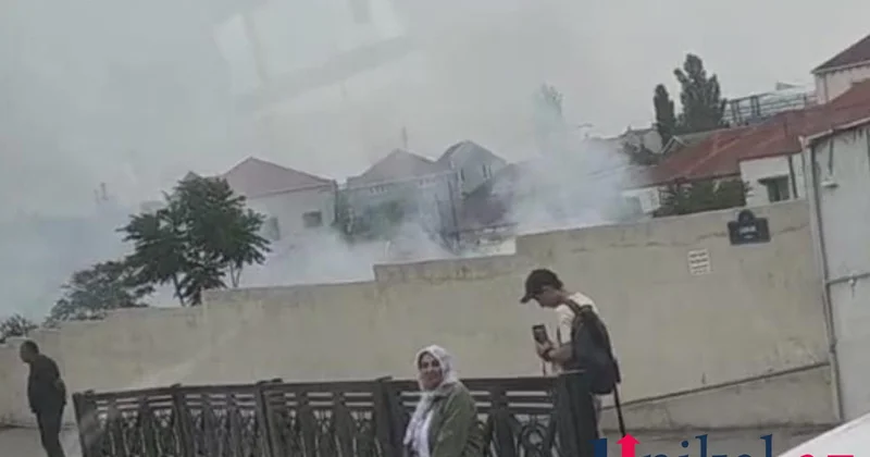 Bakının bu ərazisində yanğın başladı VİDEO