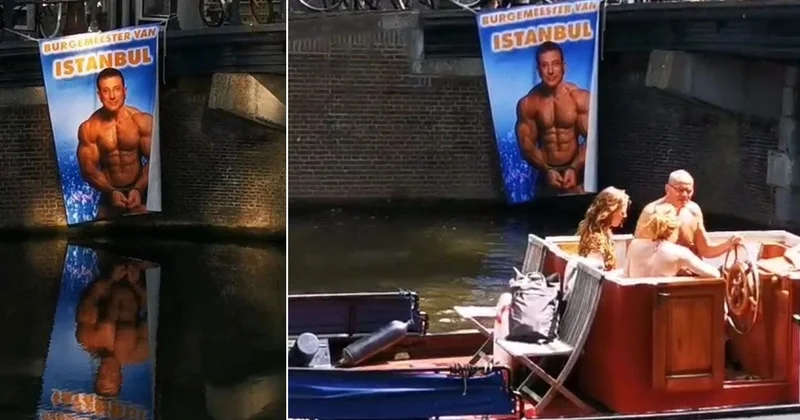 Məşhur körpüdə “İmamoğlu” posteri