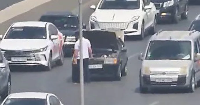 Hava isindikcə daha çox nasaz avtomobil yollarda qalır DİN dən AÇIQLAMA FOTO